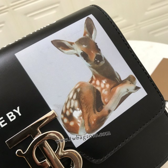 Burberry專門店新款小號拼色TB專屬標識皮革鎖扣包 巴寶莉經典爆款皮革單肩斜背女包 yxb1378